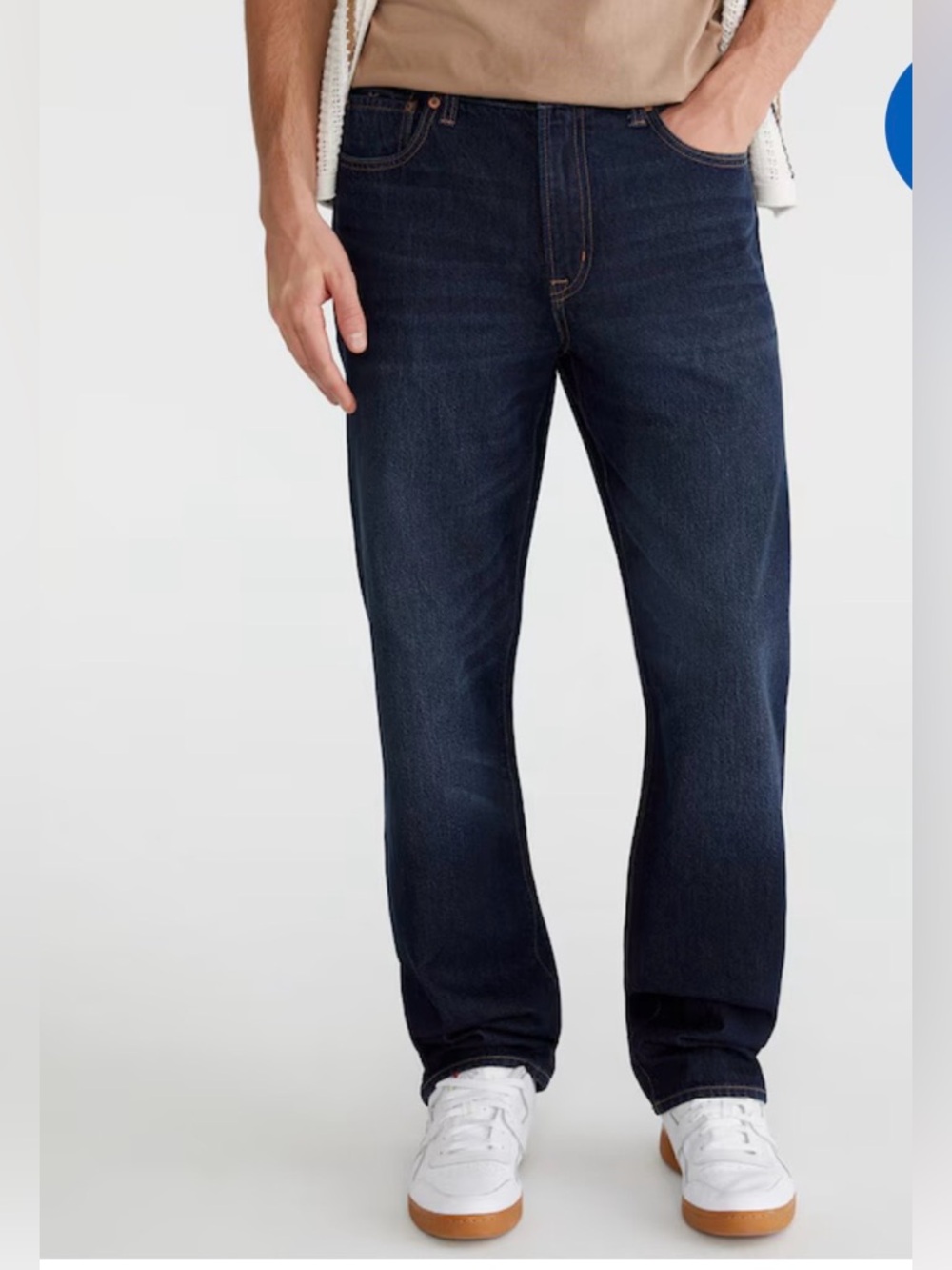 Aéropostale Relaxed Straight Leg Jeans Dark Wash 32x32 Classic Denim - Picture 2 of 5